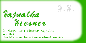 hajnalka wiesner business card